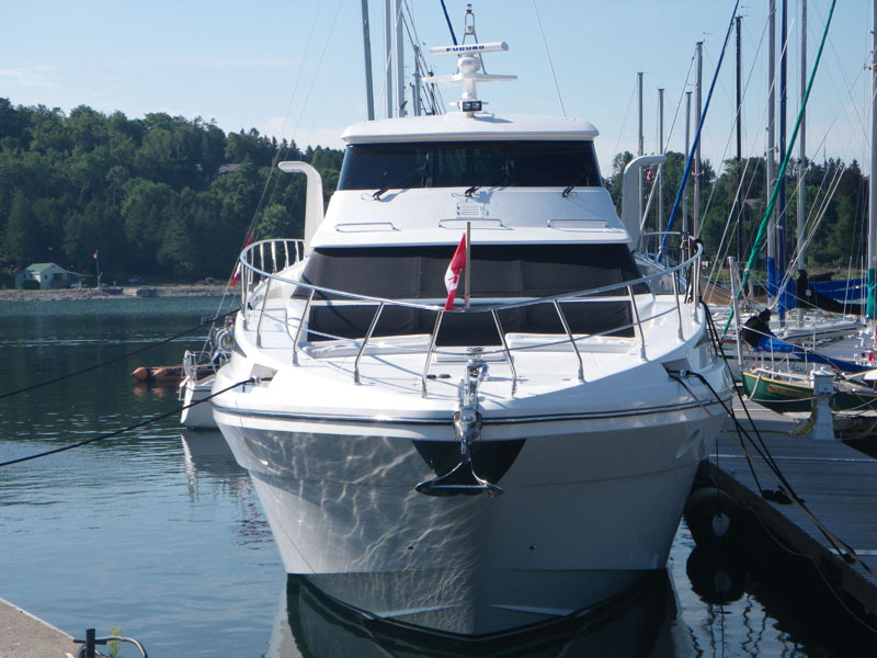 Photo: Marina filled with boats at Lions Head, Ontario