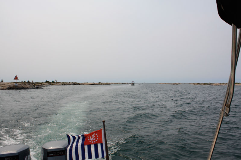 Photo: Returning to inside passage from Georgian Bay at Hang Dog Reef.