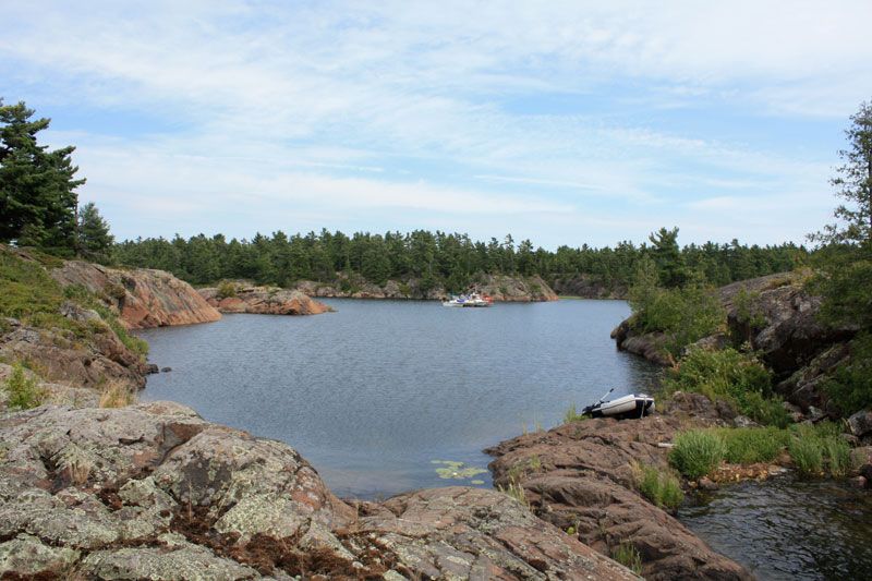 Photo: View from the shore looking East in Muskrat Bay.