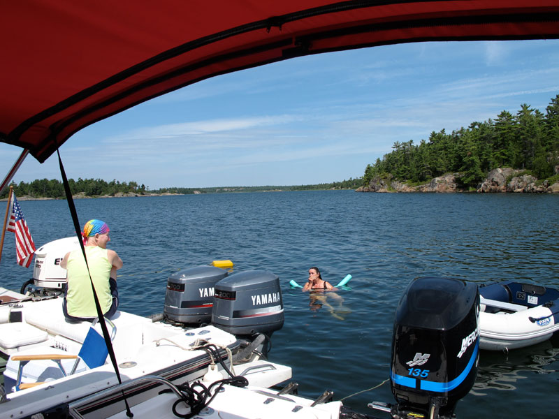 Photo: Ladies swim in Mustkrat Bay.