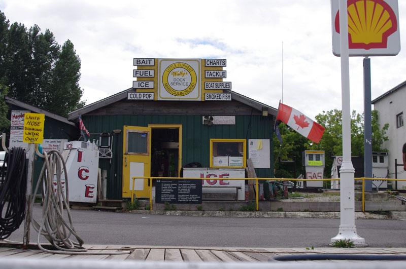 Photo: Wally's Gas Dock at Little Current.