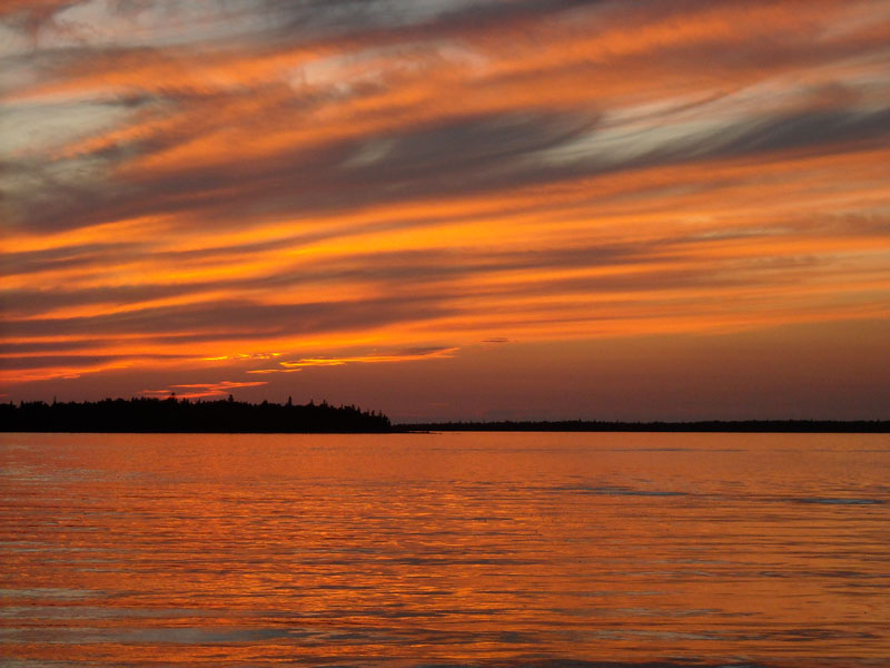 Photo: Sunset in Latitude 46 North.
