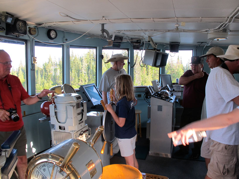 Photo: The tour visit the bridge of the RANGER III.