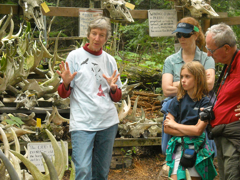 Photo: Candy Petersen giving lecture at the Moose-seum.