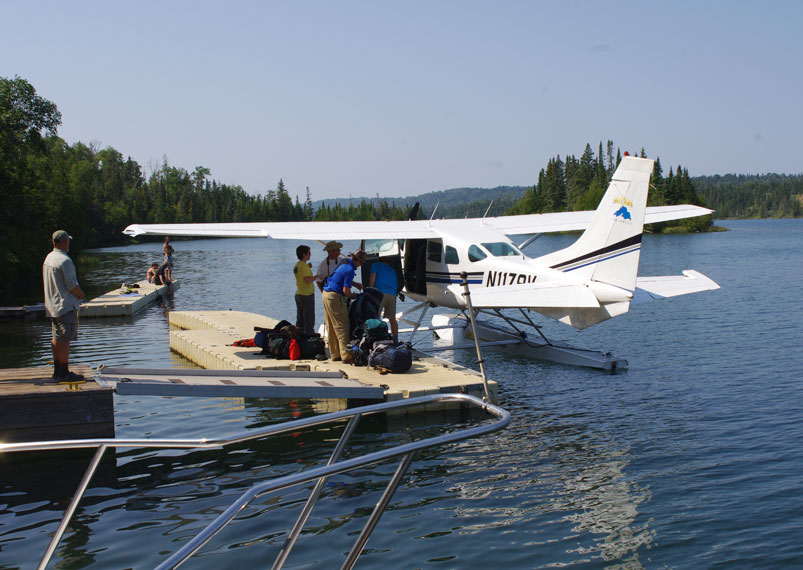 Photo: Seaplane at dock in Tobin Harbor