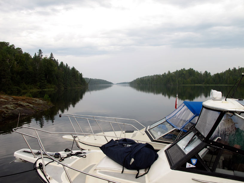 Photo: View from dock to the Northeast, looking up the long cove.