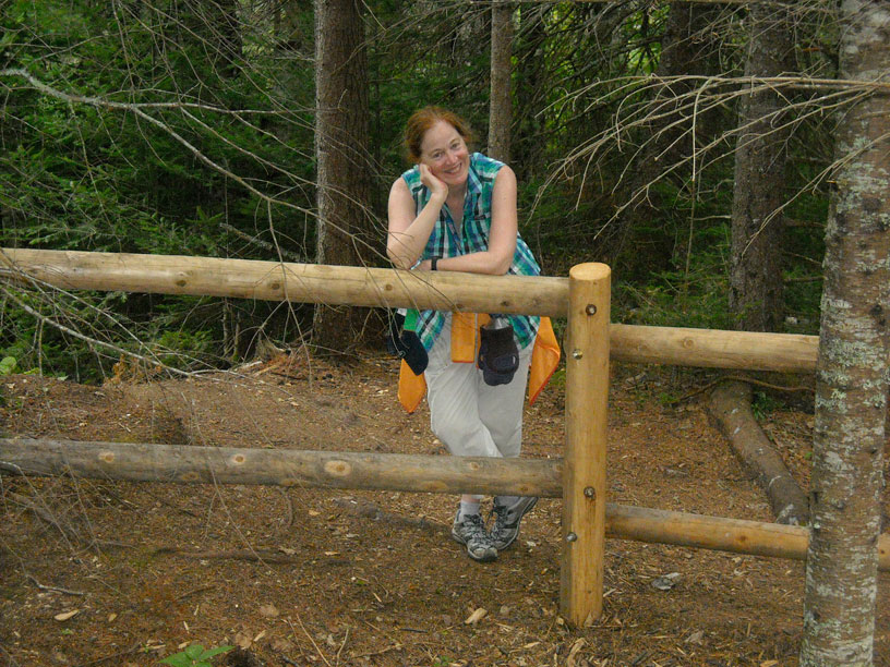 Photo: Close-up of railing around mine shaft.