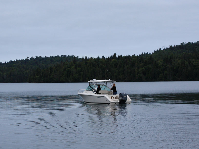 Photo: OUTLIER departing Washington Harbor, Isle Royale, early morning