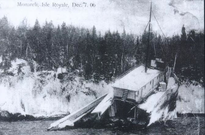 Photo: An historical black and white photograph of the MONARCH as seen on December 7, 1906