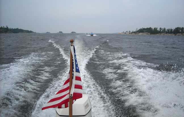 Photo: Whalesback Channel as seen from astern CONTINUOUSWAVE.