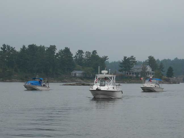 Photo: En route leaving McGregor Bay in overcast and mist