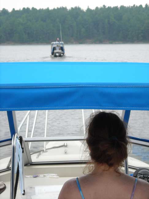 Photo: En route leaving McGregor Bay in overcast and mist