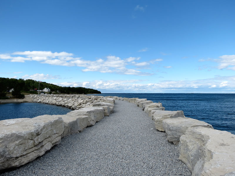 Photo: Breakwall at Meldrum Bay, Manitoulin Island, Ontario, Canada.
