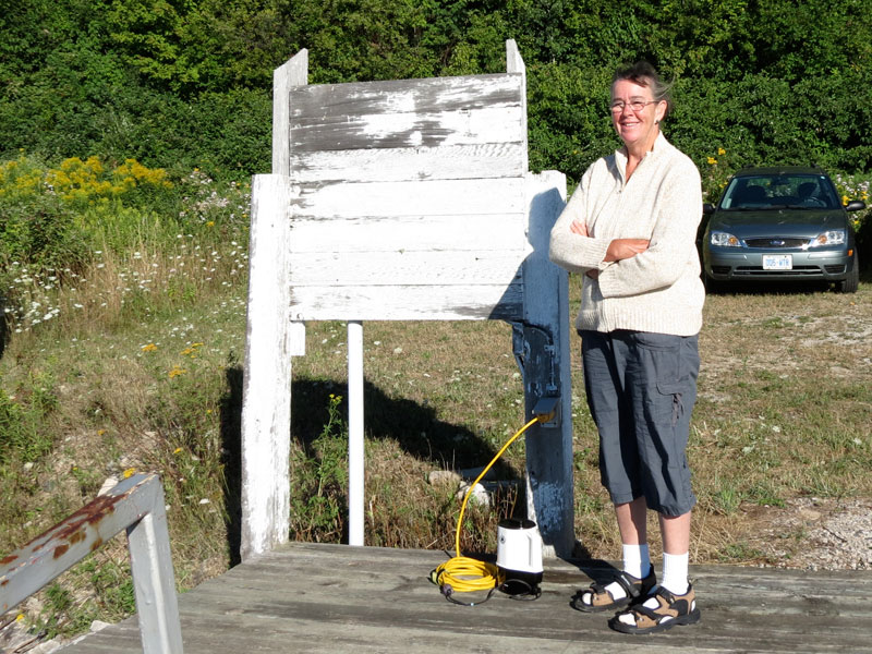 Photo: Rustic electrical distribution center at Meldrum Bay marina, Manitoulin Island, Ontario.