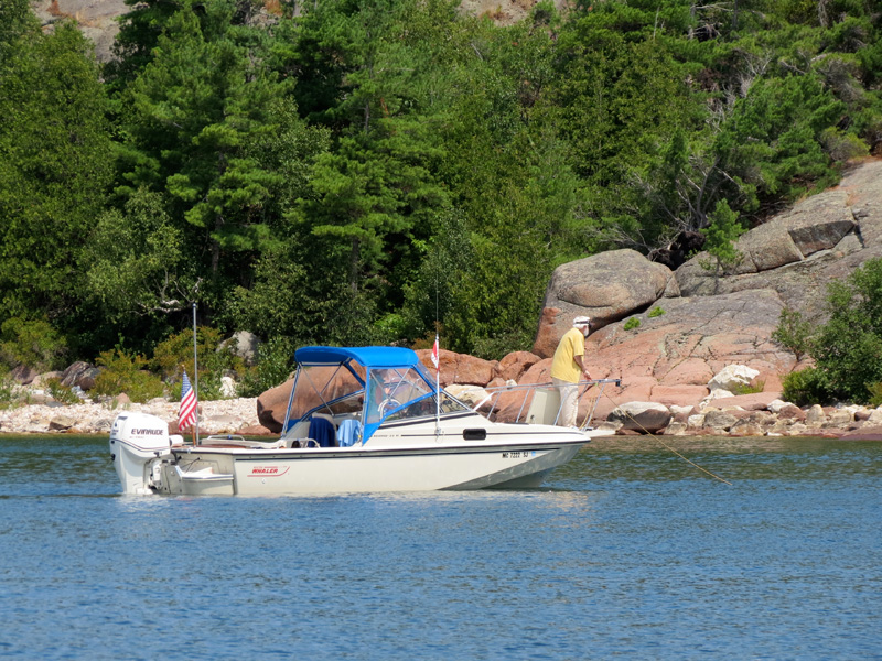 Photo: Anchoring at South Benjamin Island south harbor.