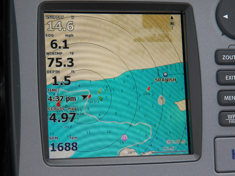 Photo: Depthsound screen approaching Spanish.