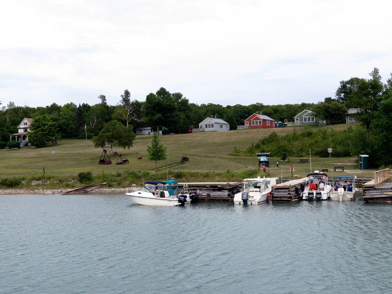 Photo: Cottages at Lime Island State Park, Michigan.