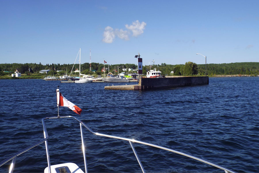 Boats at dock in Cockburn Island.