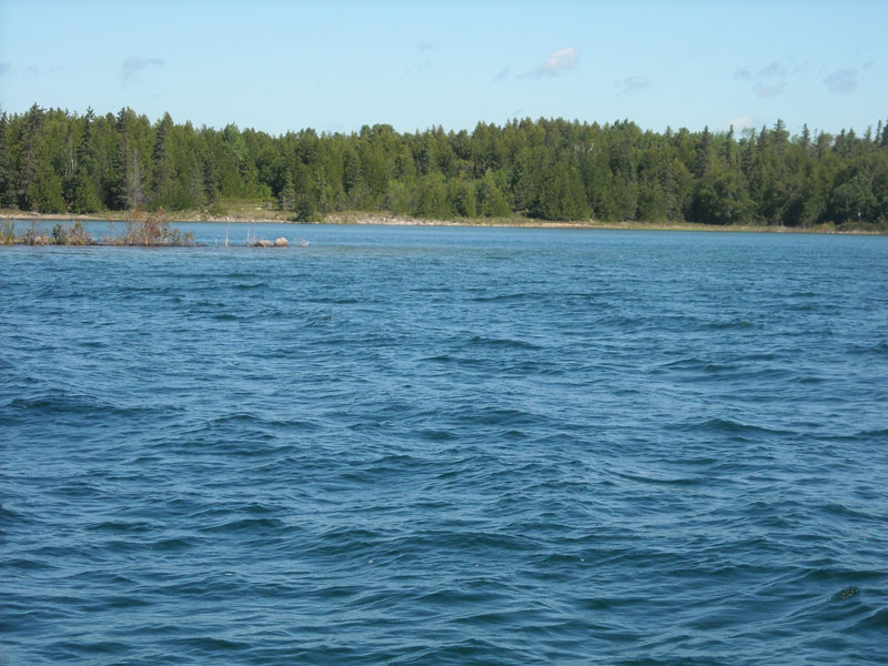 View of Bears Back Island harbor from seaward