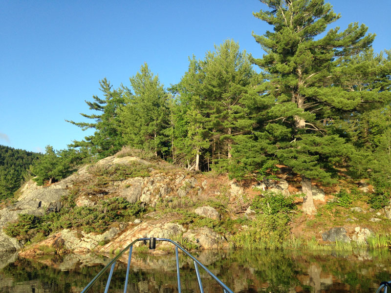 The shoreline at The Pool at morning calm