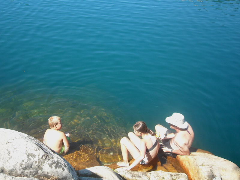 The near shore depths pf Topaz Lake