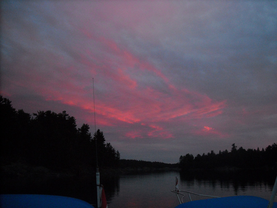 Evening red sky