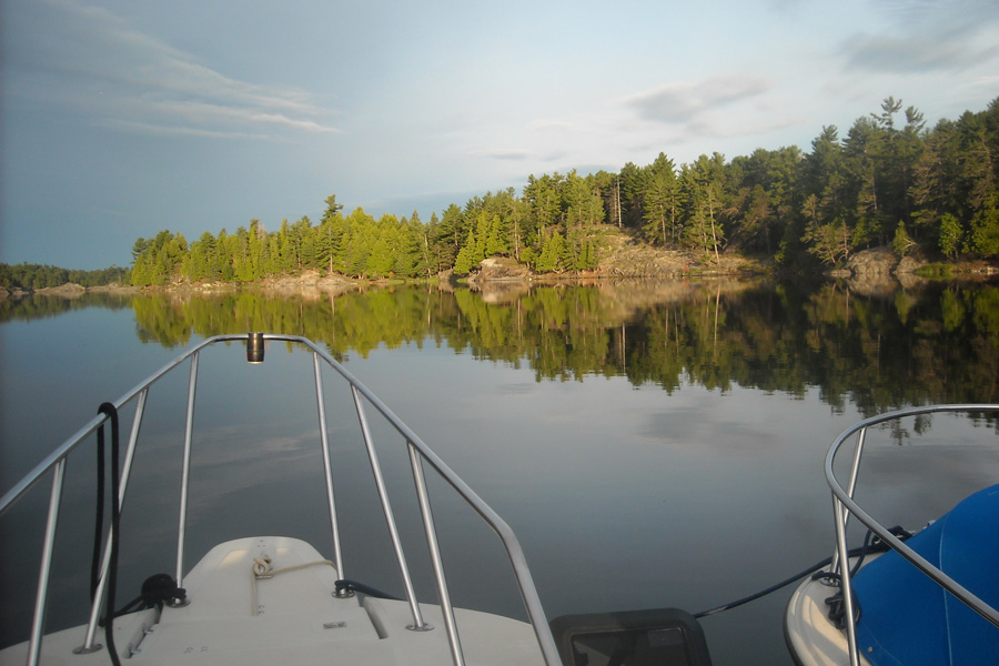 Early summer morning in a quiet cove