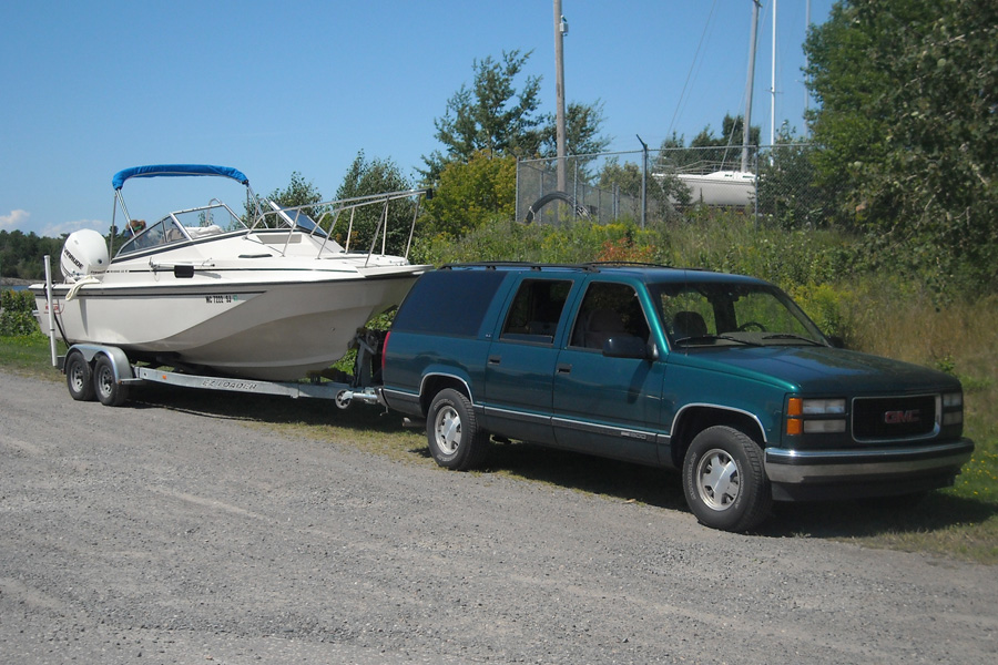 Boat on trailer