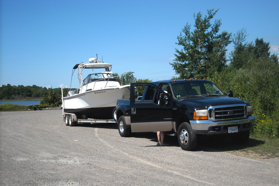 Boat on trailer