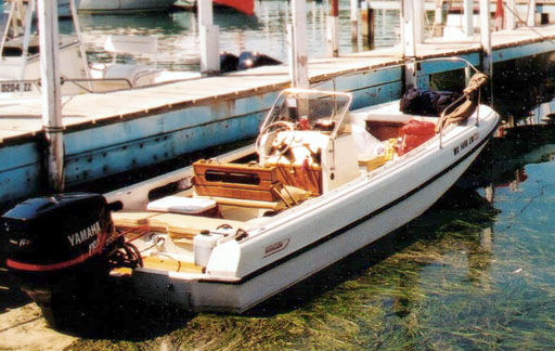 [Photo: c.1977 Whaler 19 Outrage]