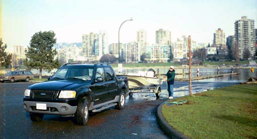 Photo: 1989 15-GLS on Trailer at launch ramp in Vancouver, B.C.