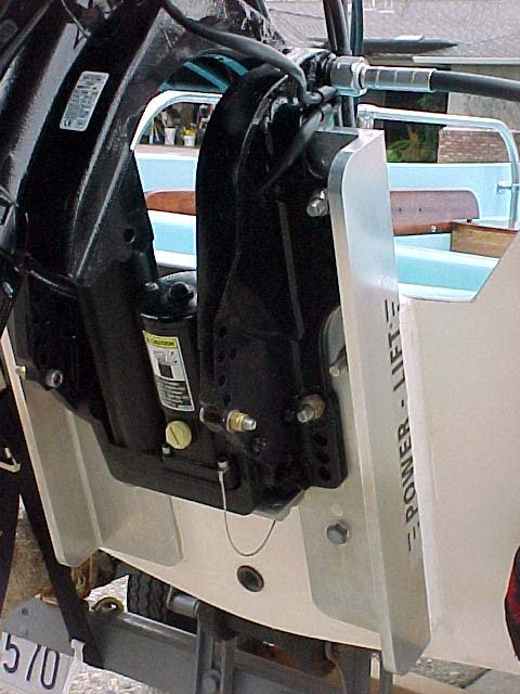Photo: 1962 13-Sport on trailer; close up of engine mount and bracket from rear