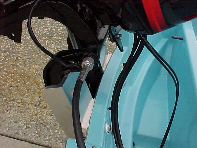 Photo: 1962 13-Sport on trailer; close up of jackplate area from overhead