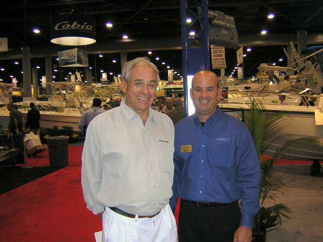 Photo: 2004 Miami International Boat Show, LHG and Will Rogers of Boston Whaler