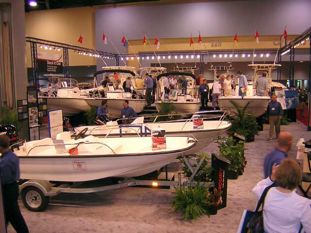 Photo: 2004 Miami International Boat Show display of Boston Whaler