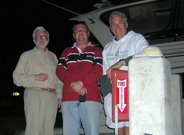 Photo: Jim, Nick, Larry on the dock