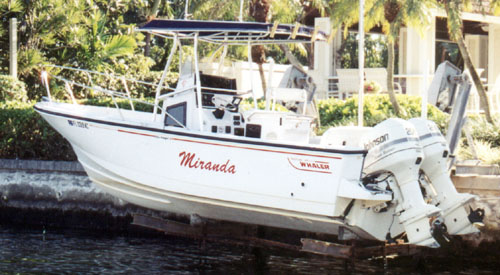 Photo: c.1994 24 Outrage on lift, rear view