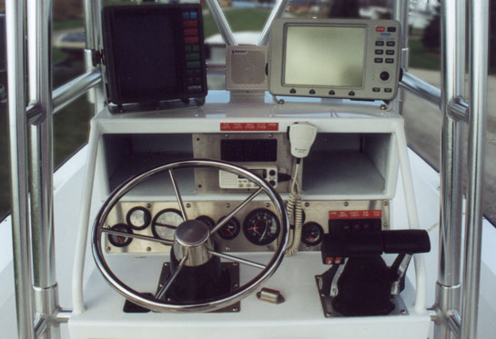 Photo: Modified console in place on boat