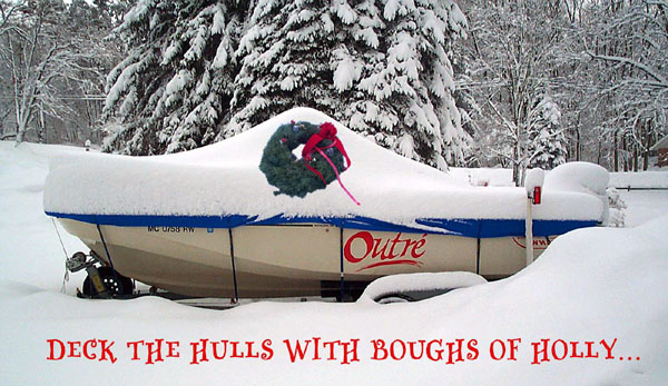 Image: Whaler under snow, Michigan