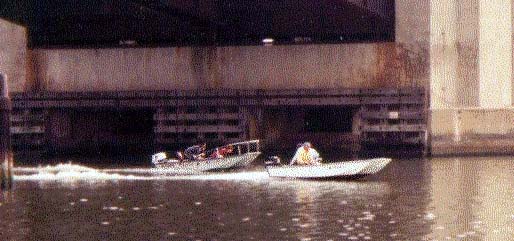 Photo: 13-foot Whalers Race up Saginaw River