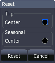 HDS (Fuel) Reset screen