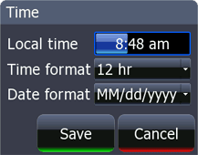 HDS Time Language menu