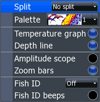 SONAR page contextual menu