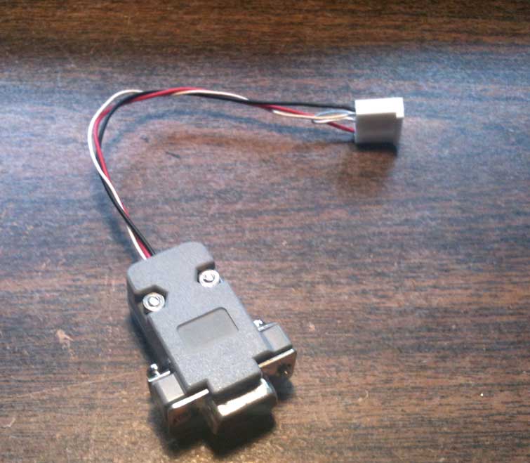 Photo: DB9F to 5-pin header connector.