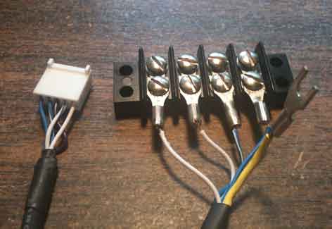 Photo: Terminal strip to header connector adaptor.