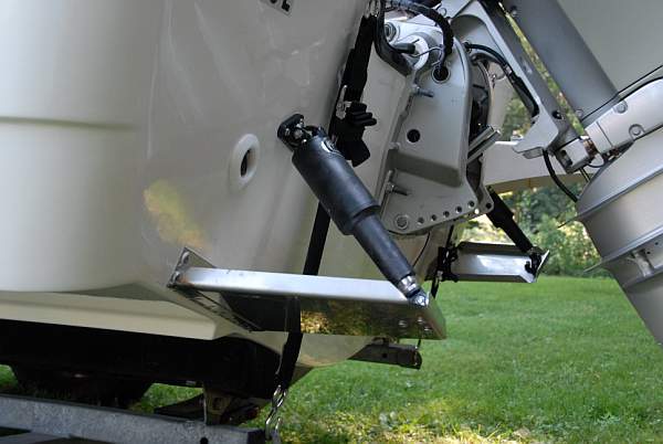 Photo: Trim tab installation on 190 NANTUCKET with swim platform option.