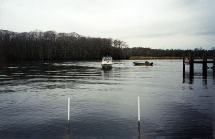 Photo: Trailer is deeply submerged at launch and recovery